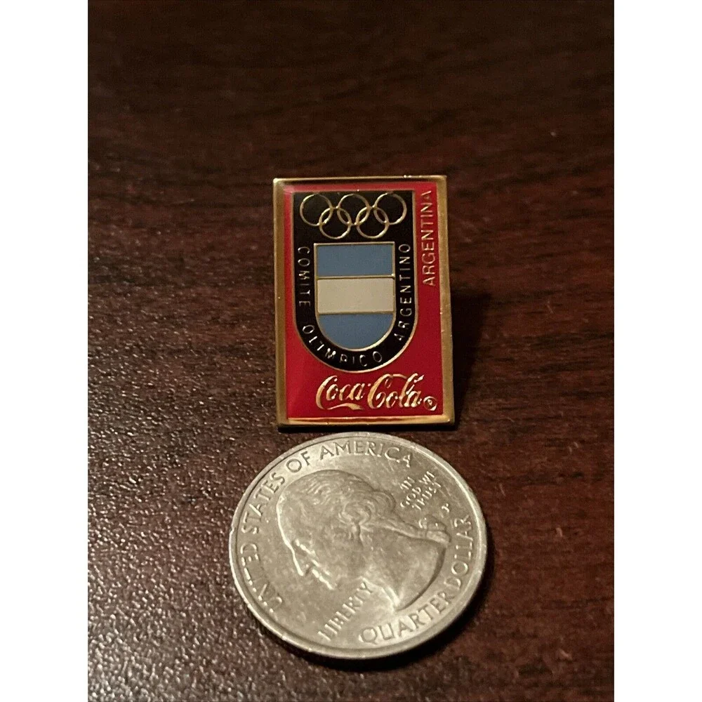 Vintage Coca-Cola Coke Olympics Argentina Lapel Hat Pin‎